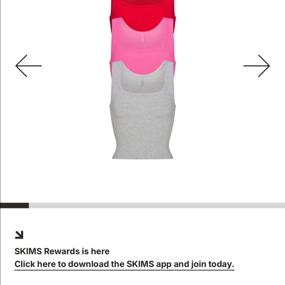 SKIMS COTTON RIB TANK 3-PACK, LIMITED EDITION, X-Small NEW XS gift box crop